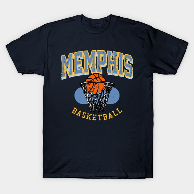 Vintage Memphis Basketball T-Shirt by funandgames